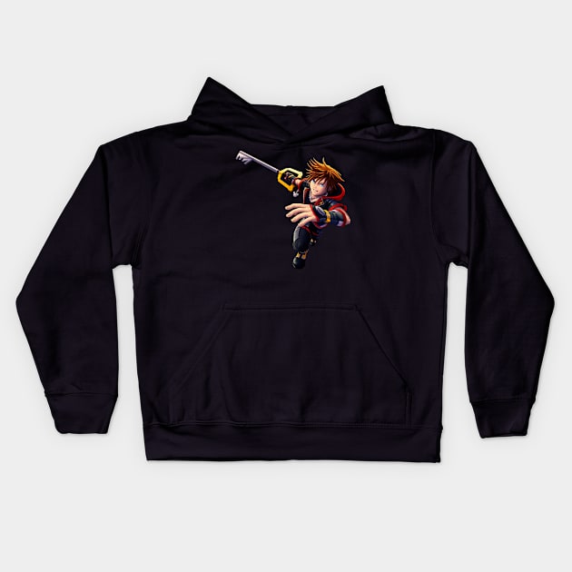 KH3 Sora Kids Hoodie by FerMaiaru